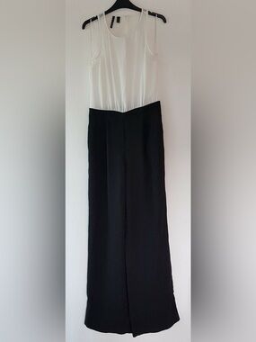 Mango Suit Collection Jumpsuit, Size M Women’s Two-Tone Black & White Jumpsuit